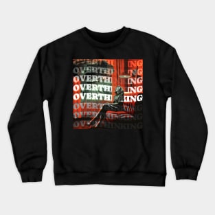 Overthinking Retro comic Vintage art Crewneck Sweatshirt